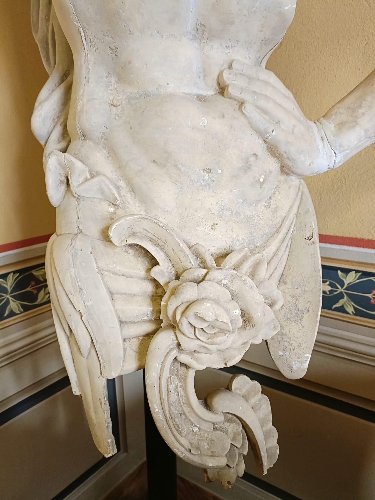 Pair of Plaster Man Sculpture, XIX, Italy 4