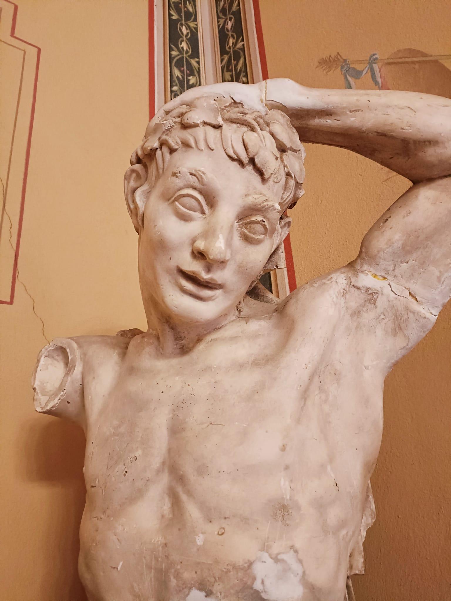 Pair of Plaster Man Sculpture, XIX, Italy 2