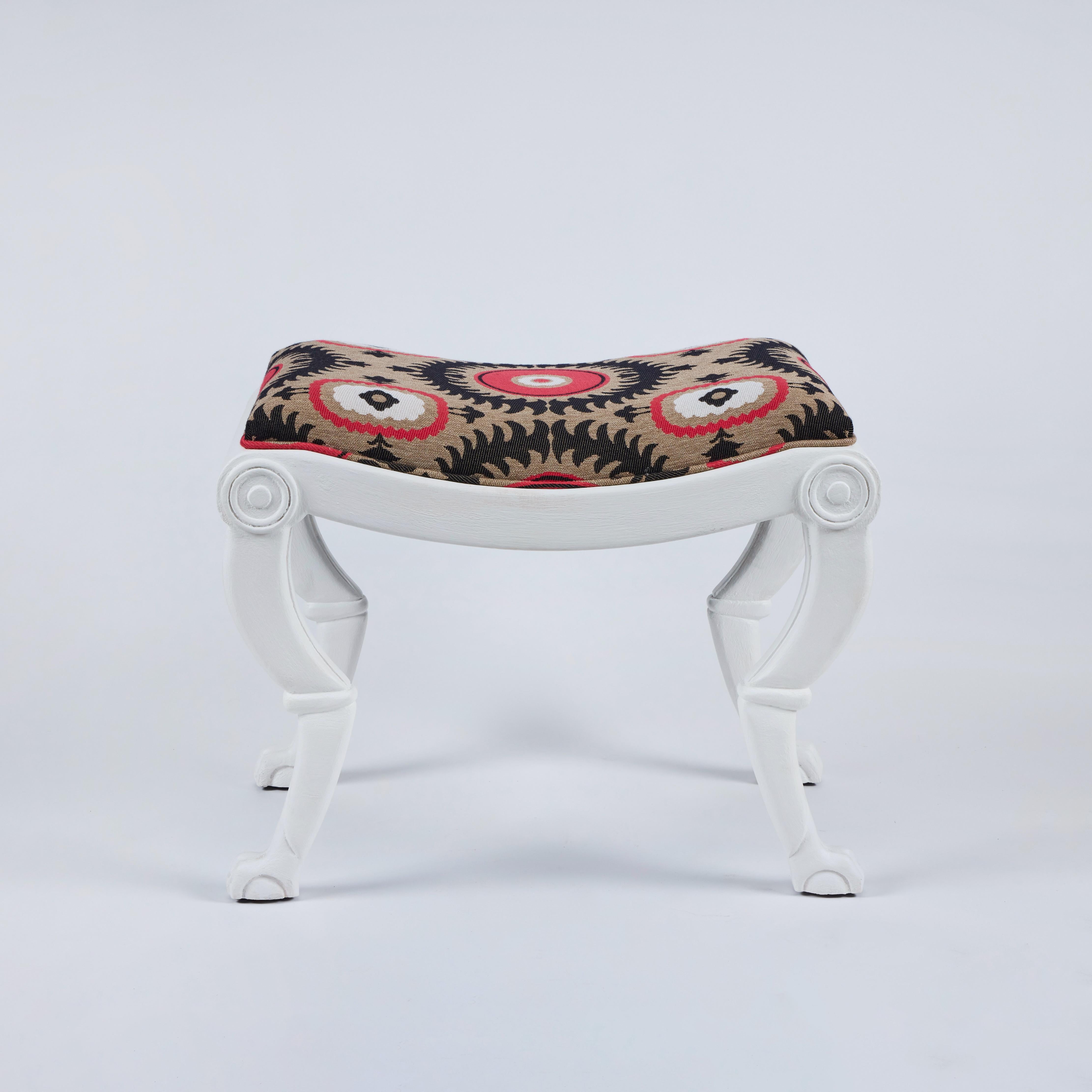 Pair of Plaster over Wood Neoclassic Style Benches In Good Condition For Sale In Pasadena, CA