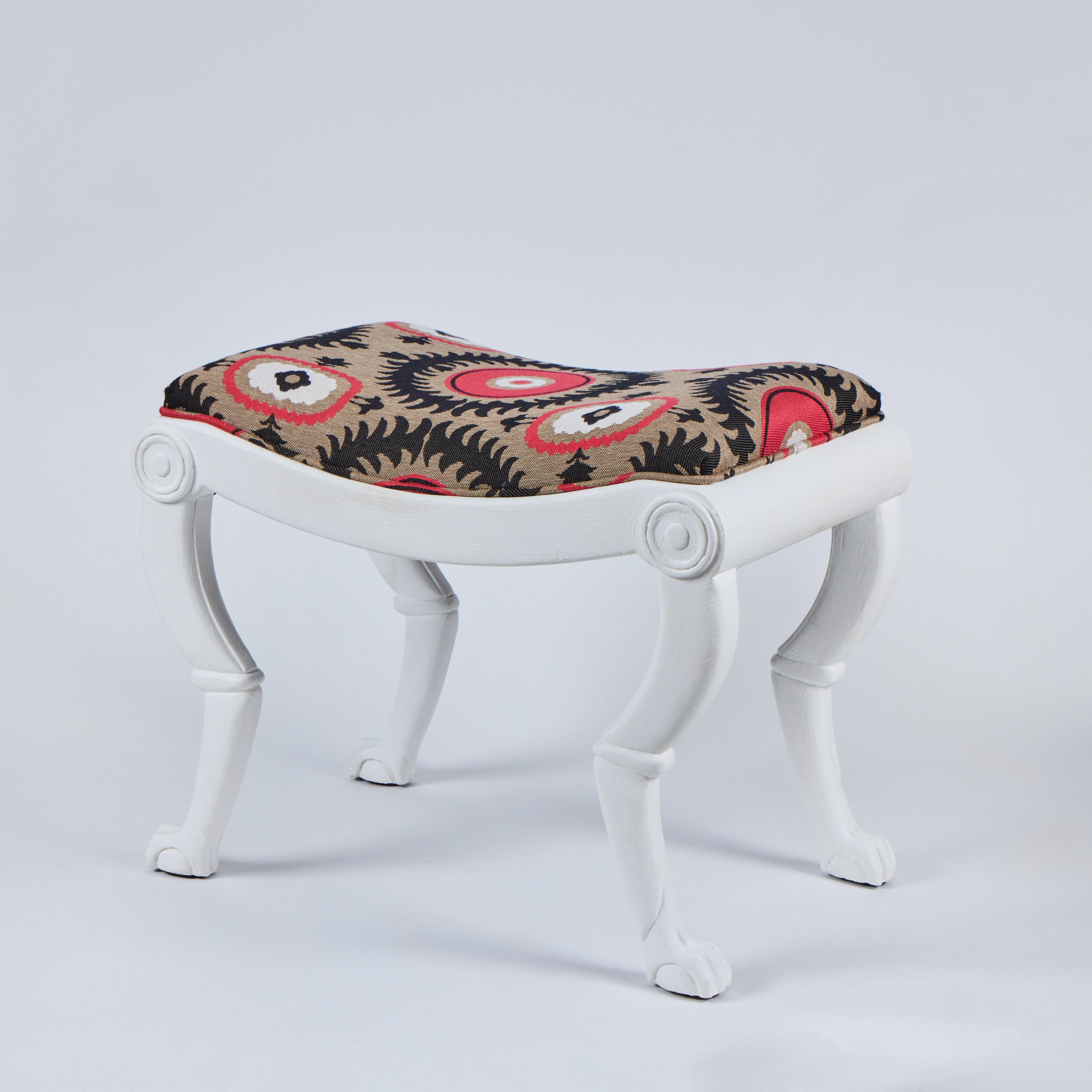 Late 20th Century Pair of Plaster over Wood Neoclassic Style Benches For Sale