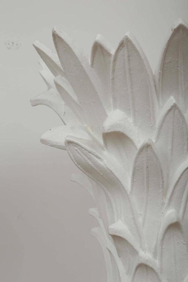Pair of Plaster Palm Torchieres style of Serge Roche 1