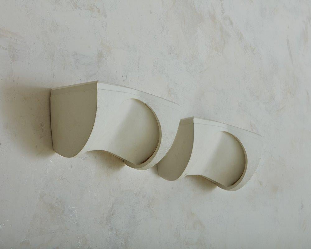 American Pair of Plaster Sconces by Boyd, 1988 - 6 Pairs Available For Sale