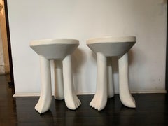 Pair of Plaster Stools Attributed to John Reed Dickinson