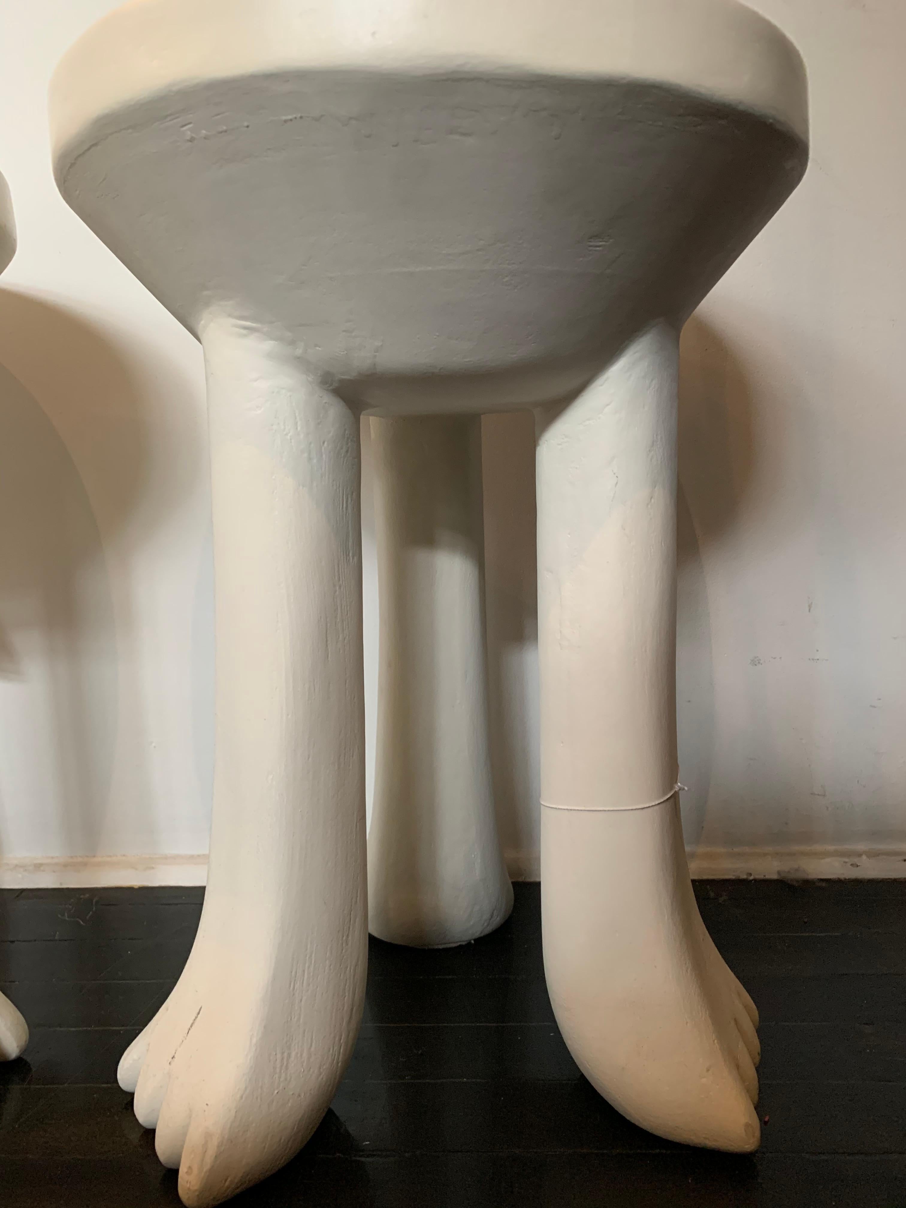 Pair of Plaster Stools Attributed to John Reed Dickinson In Excellent Condition In New York, NY