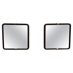 Pair of plastic and steel mirrors for Carrara 
Matta, 1970s