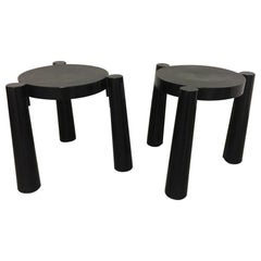 Pair of Plastic Stool "Stooble" by Anna Castelli Ferrieri, Kartell, Italy, 1980s