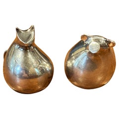 Pair of Plated Animal Paperweights by Gunnar Cyren for Dansk