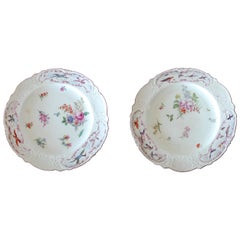 Pair of Plates decorated by Jefferyes Hamett O'Neale, Chelsea, circa 1755