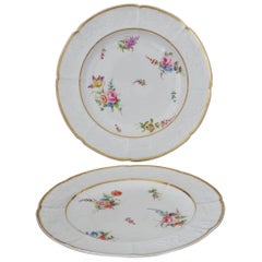 Pair of Plates, Roses and Tulips, Nantgarw, circa 1815