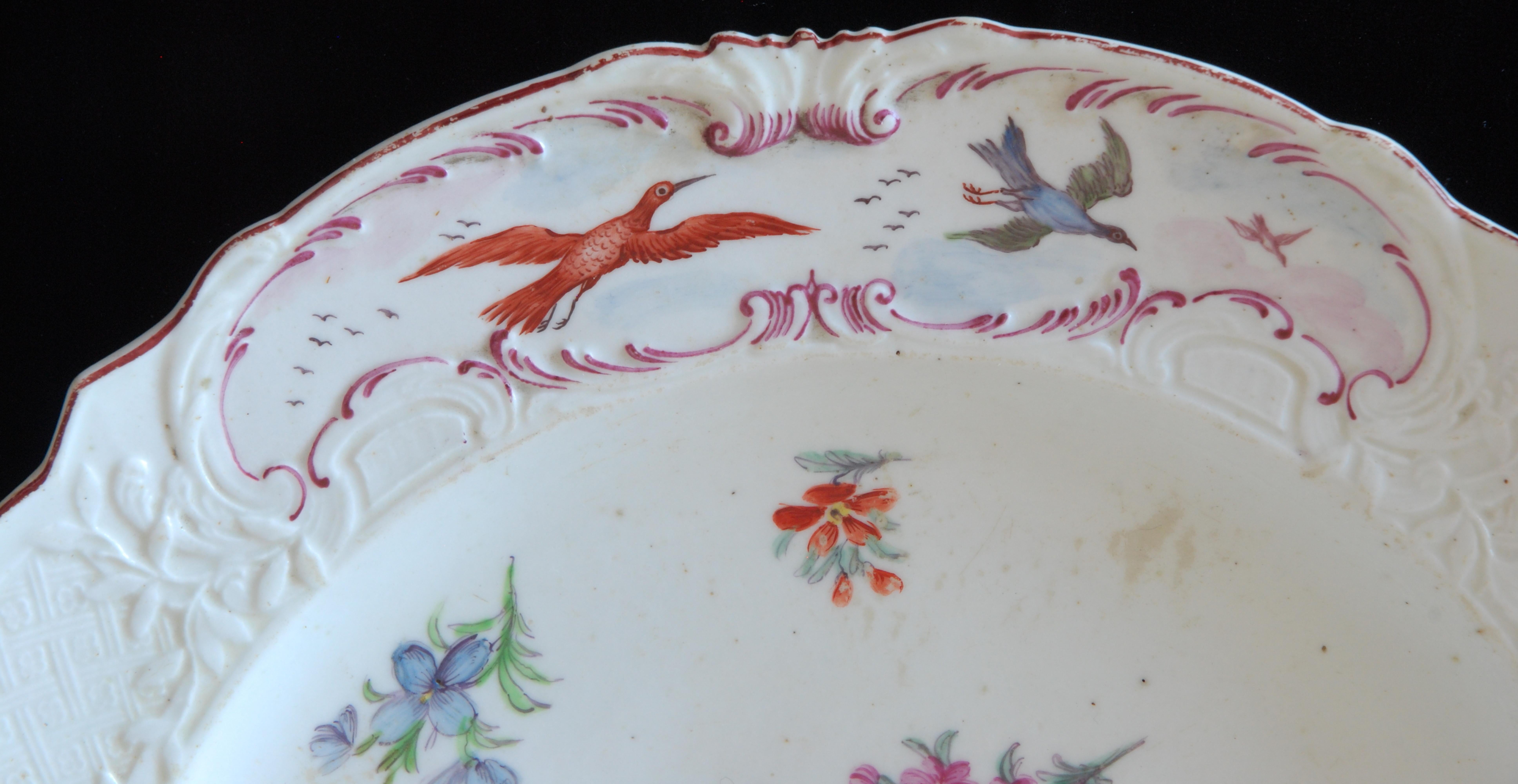 Pair of Plates, Warren Hastings Shape, Chelsea, circa 1755 For Sale 1