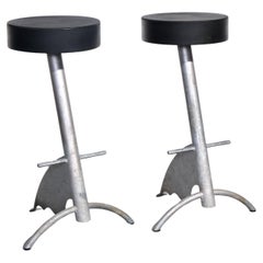 Pair of Platform Bar Stools by Maurizio Peregalli for Zeus Noto