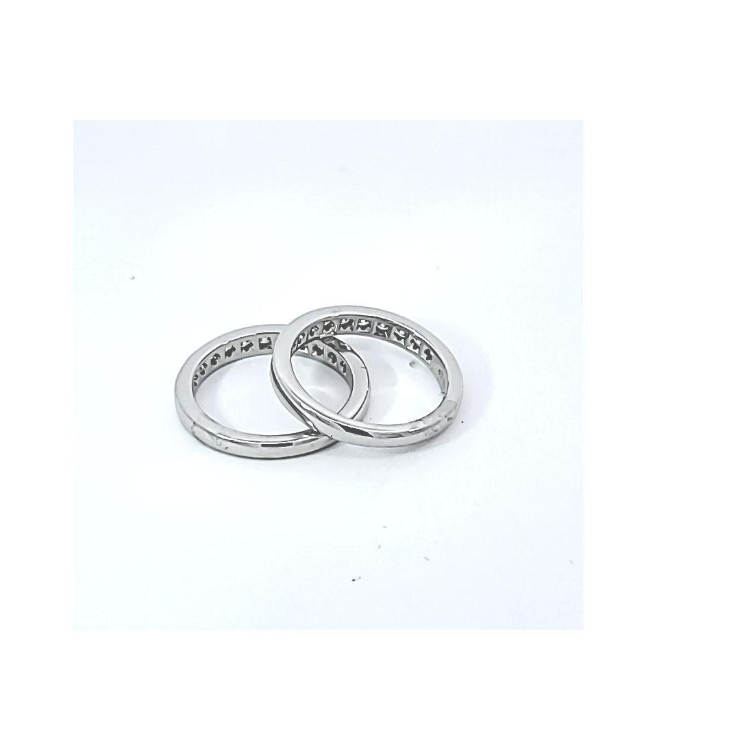 Pair of Platinum Diamond Rings by Tiffany & Co. 3