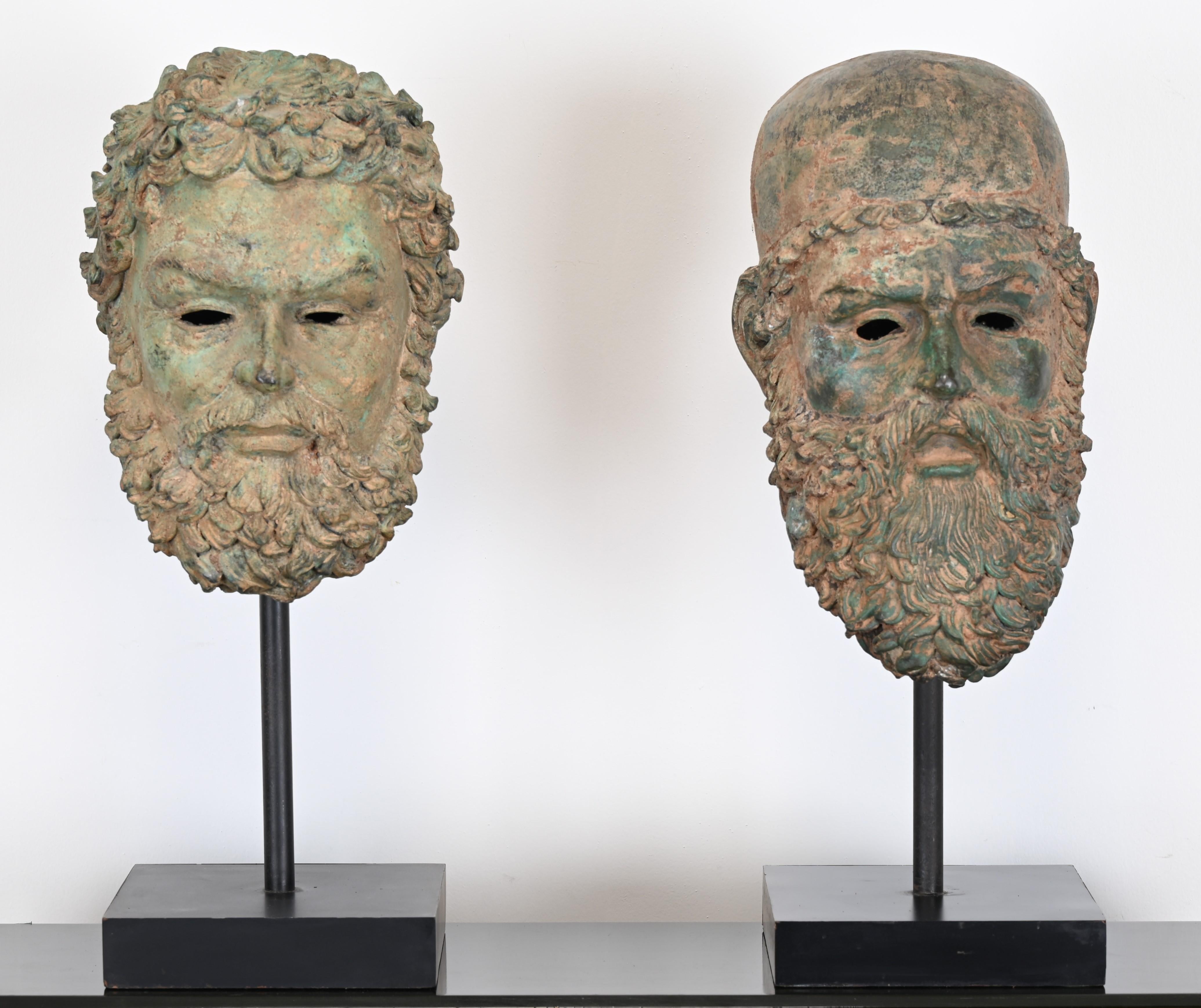 Pair of Decorative Greek or Roman Busts, 1990s 12
