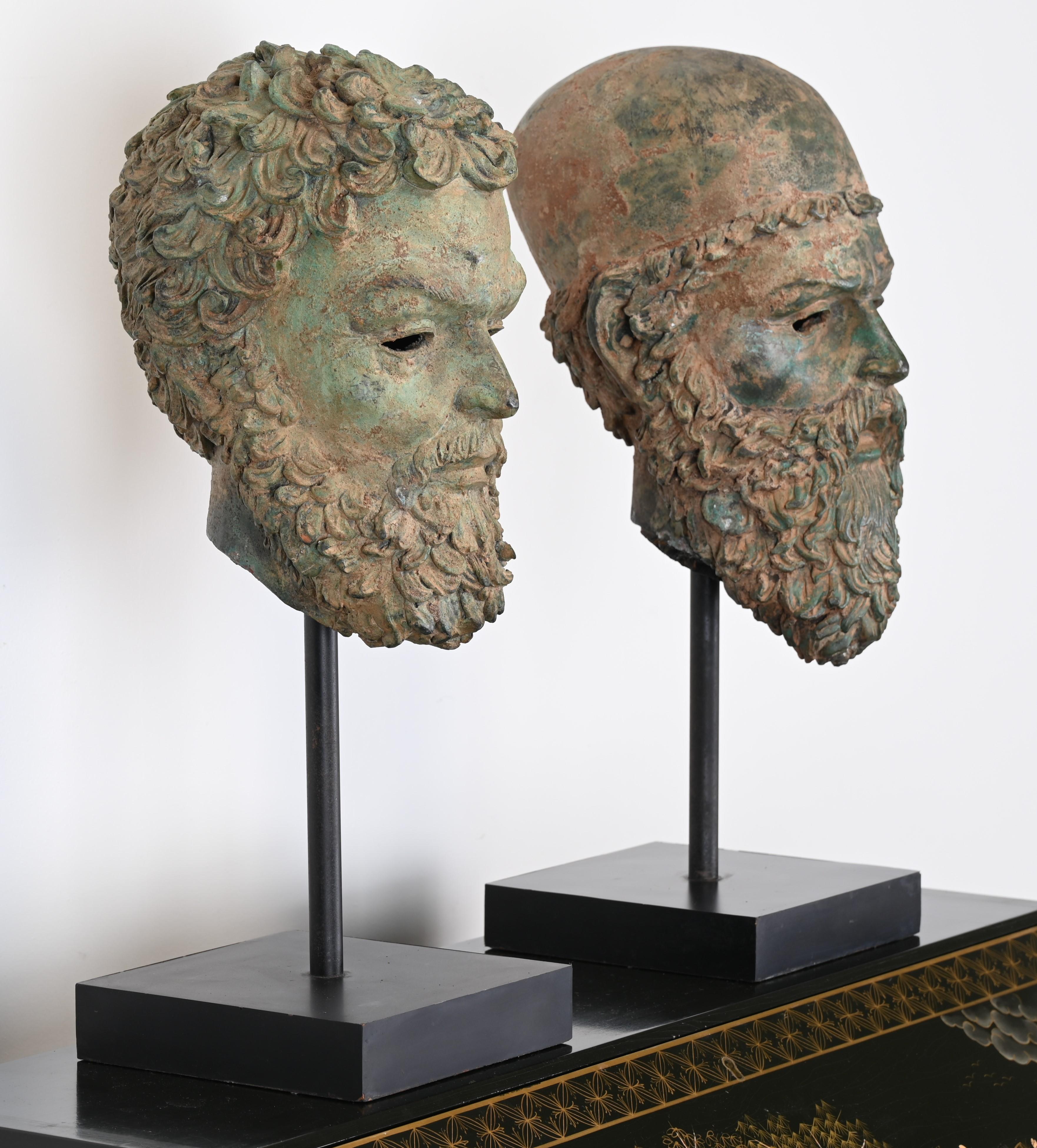 Pair of Decorative Greek or Roman Busts, 1990s 13