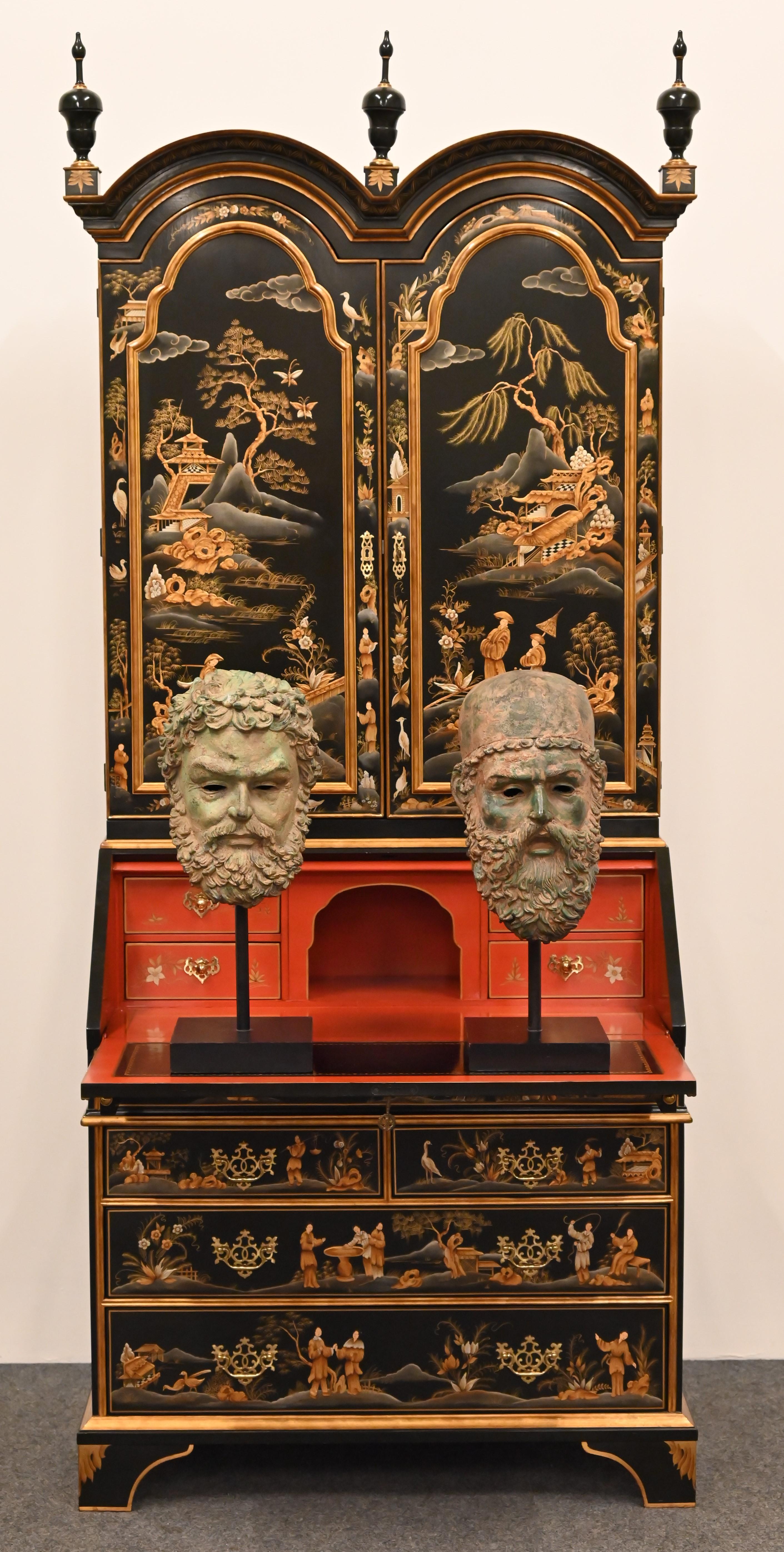 A handsome pair of what may appear to be Plato and Aristotle Busts, 1990s. The Greek philosophers of the Classical period of Ancient Greece. The statues are most likely decorative 1990s era but have a wonderful look and great scale. Would look great