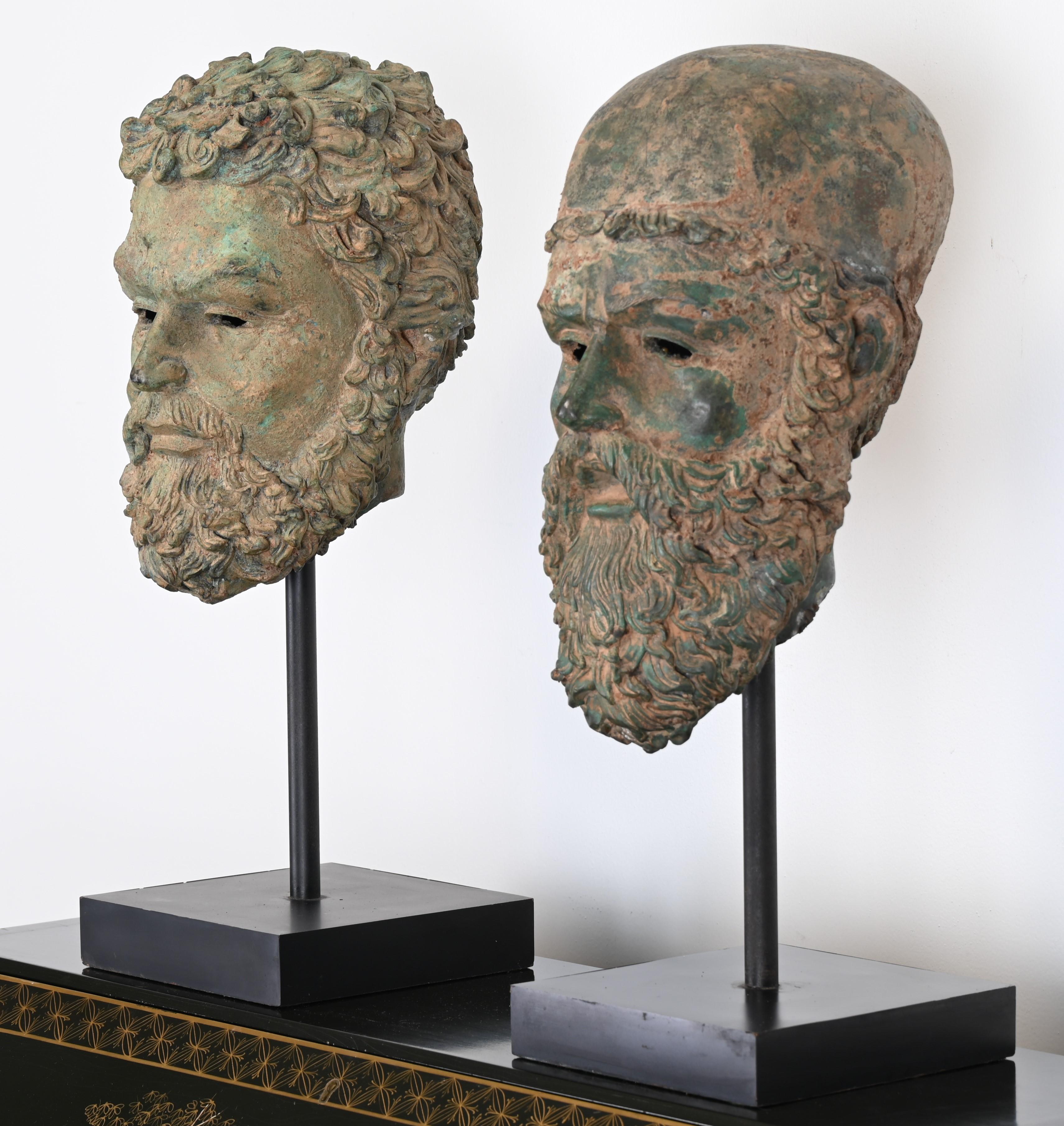 Pair of Decorative Greek or Roman Busts, 1990s 14