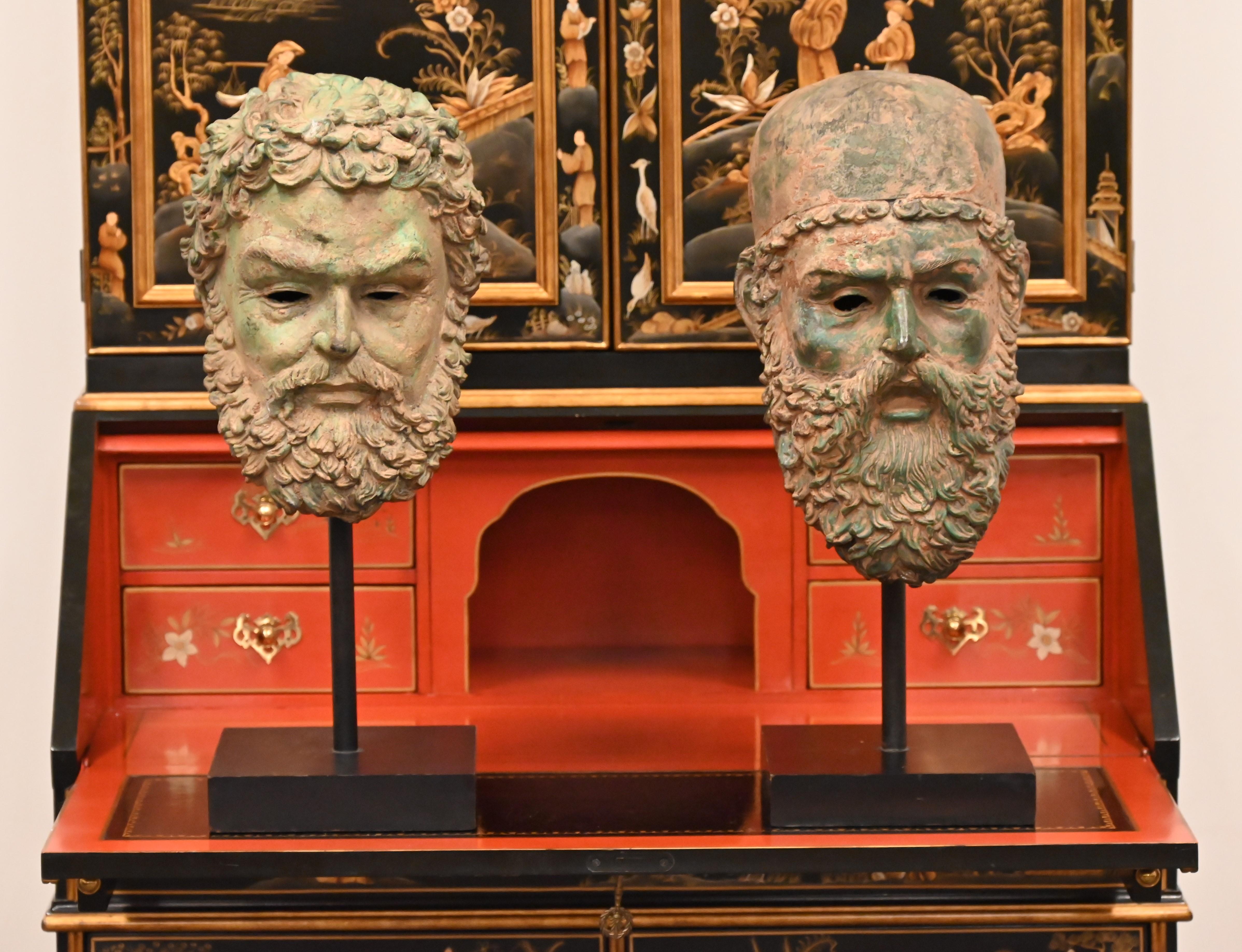 Greek Revival Pair of Decorative Greek or Roman Busts, 1990s