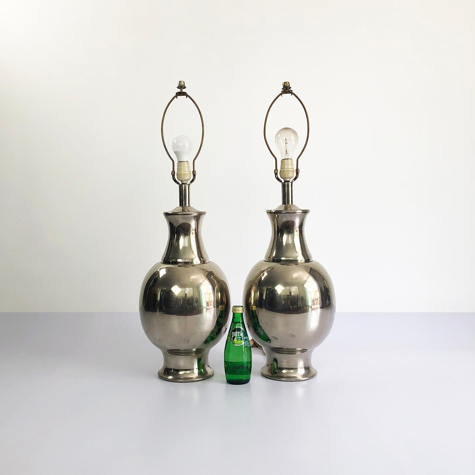 Mexican Pair of Platted Lamps by AMBAHR For Sale
