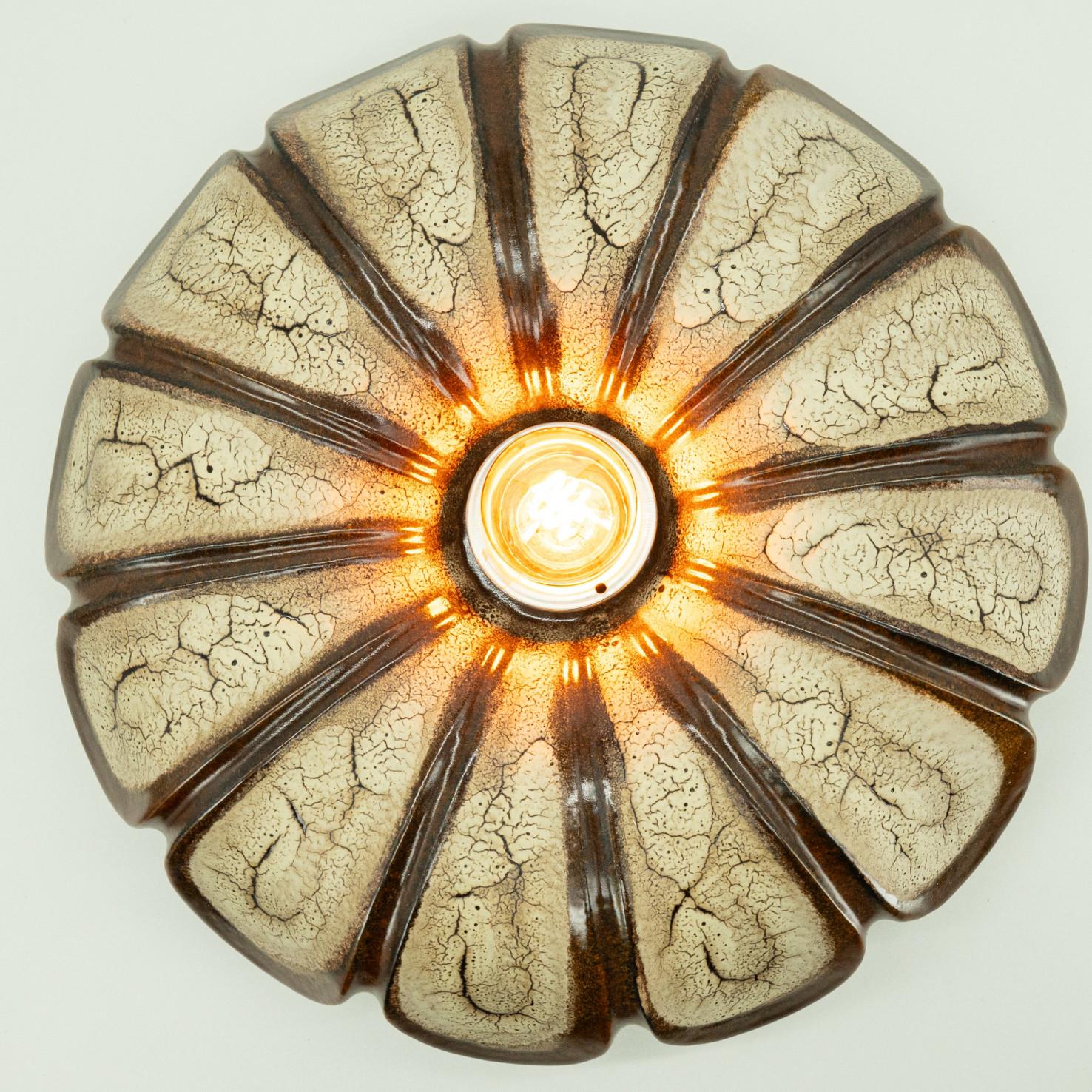 Paire de lampes murales ludiques en céramique, Danemark, 1970 en vente 3