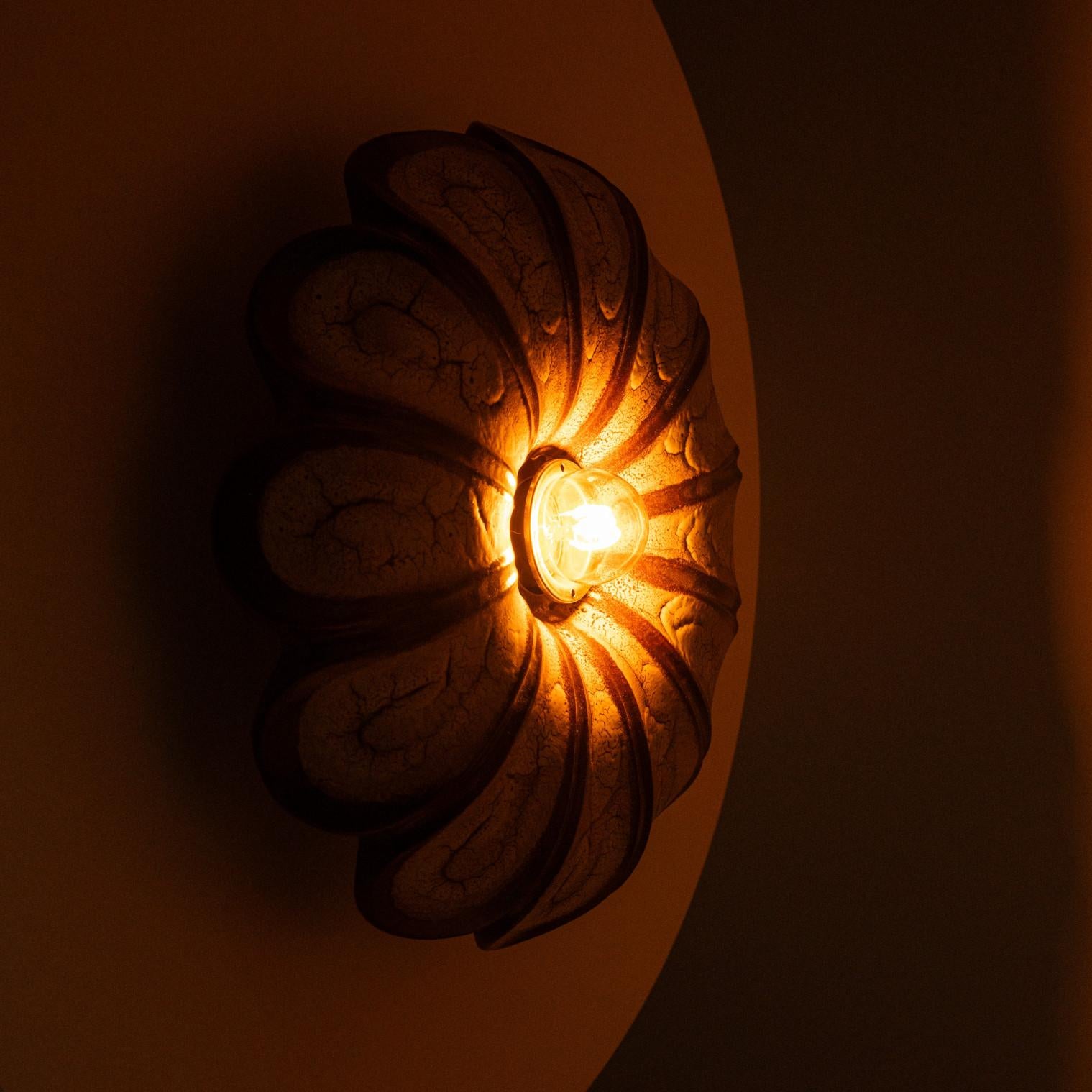Paire de lampes murales ludiques en céramique, Danemark, 1970 en vente 6
