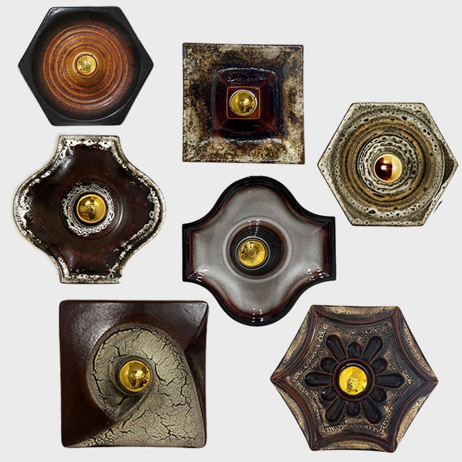 Paire de lampes murales ludiques en céramique, Danemark, 1970 en vente 9