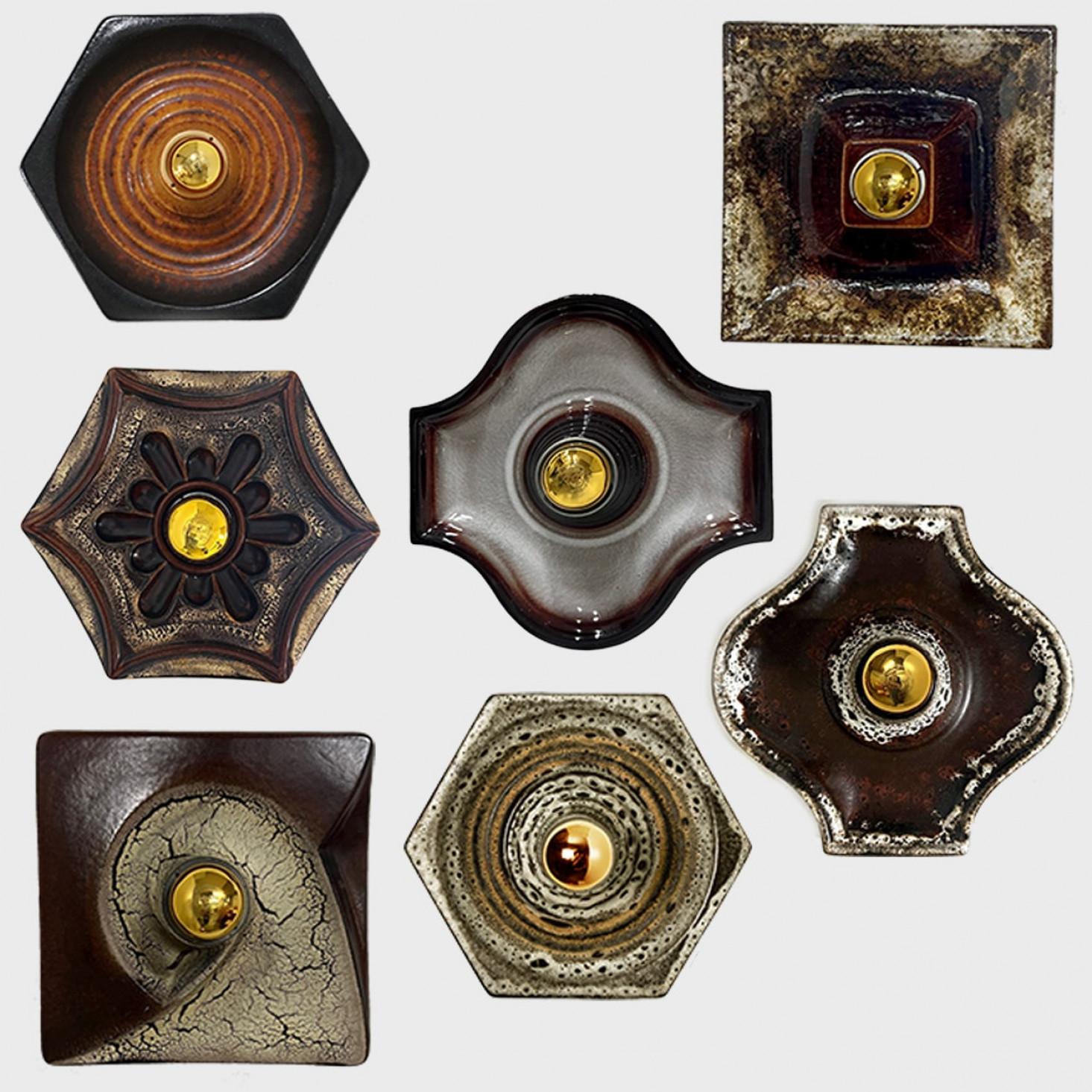 Paire de lampes murales ludiques en céramique, Danemark, 1970 en vente 10