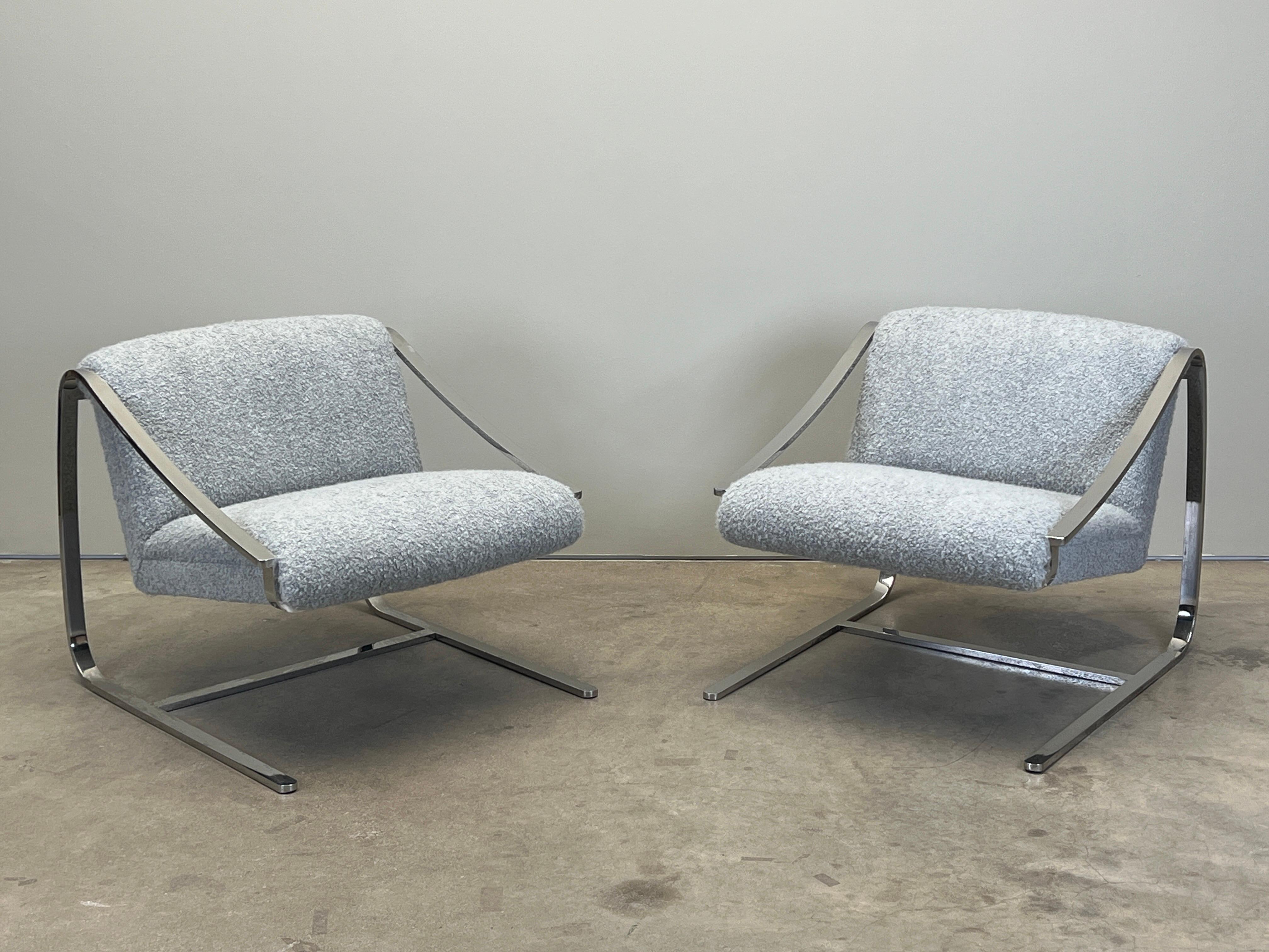 Pair of Plaza Chairs by Charles Gibilterra for Brueton 6