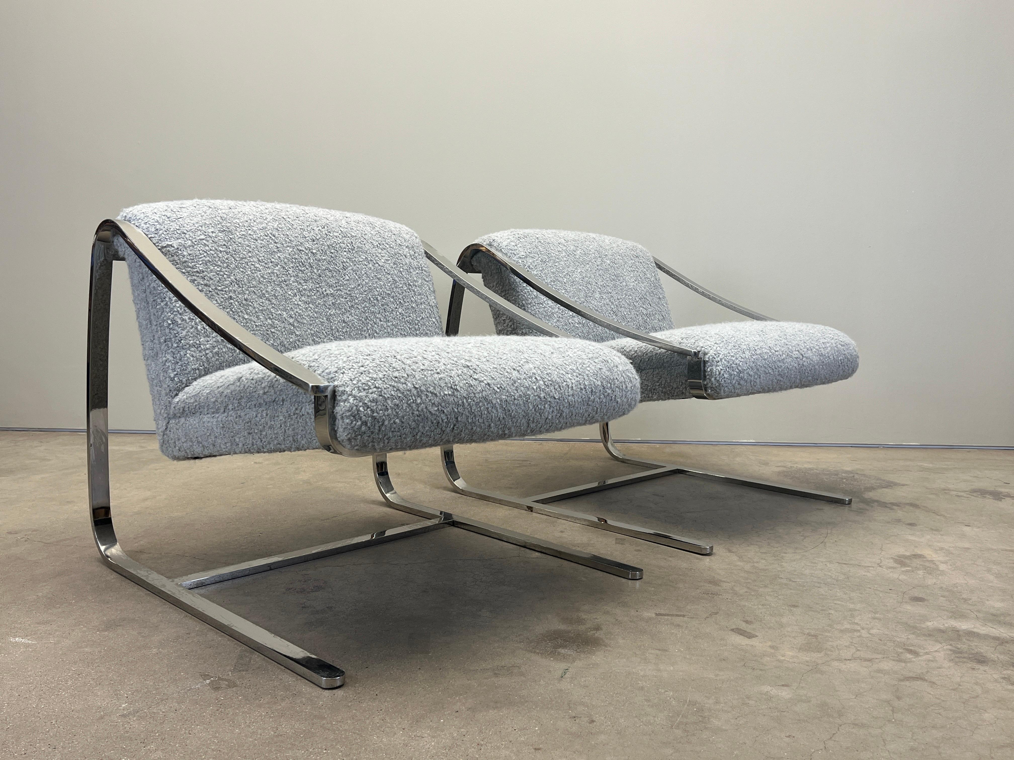 Pair of Plaza Chairs by Charles Gibilterra for Brueton 9