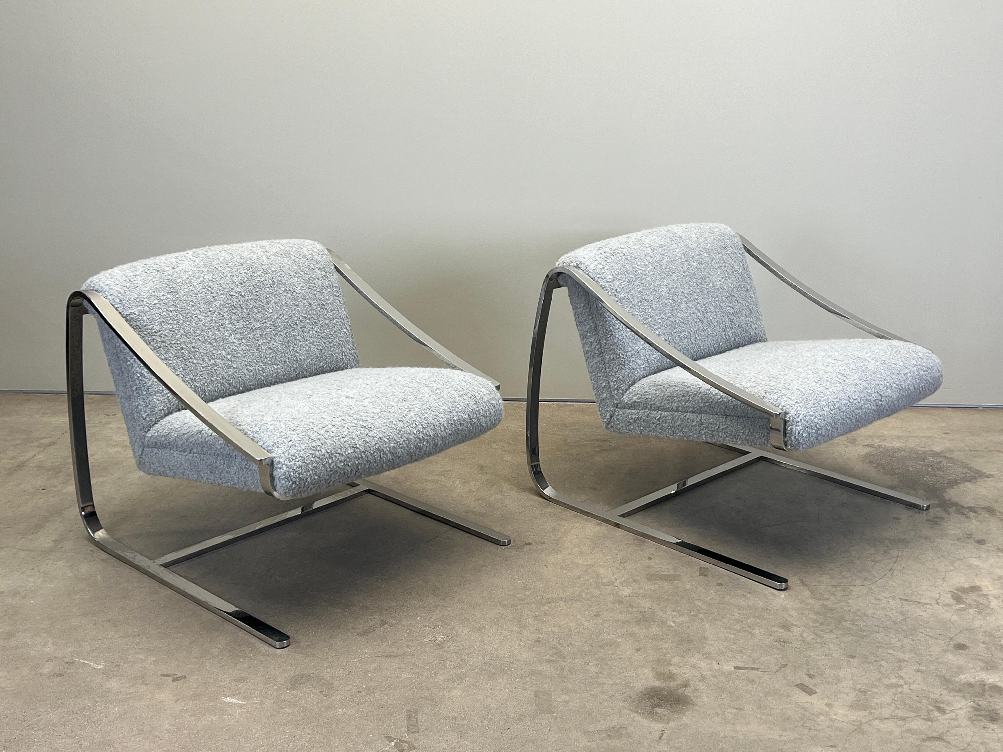 Pair of Plaza Chairs by Charles Gibilterra for Brueton 11