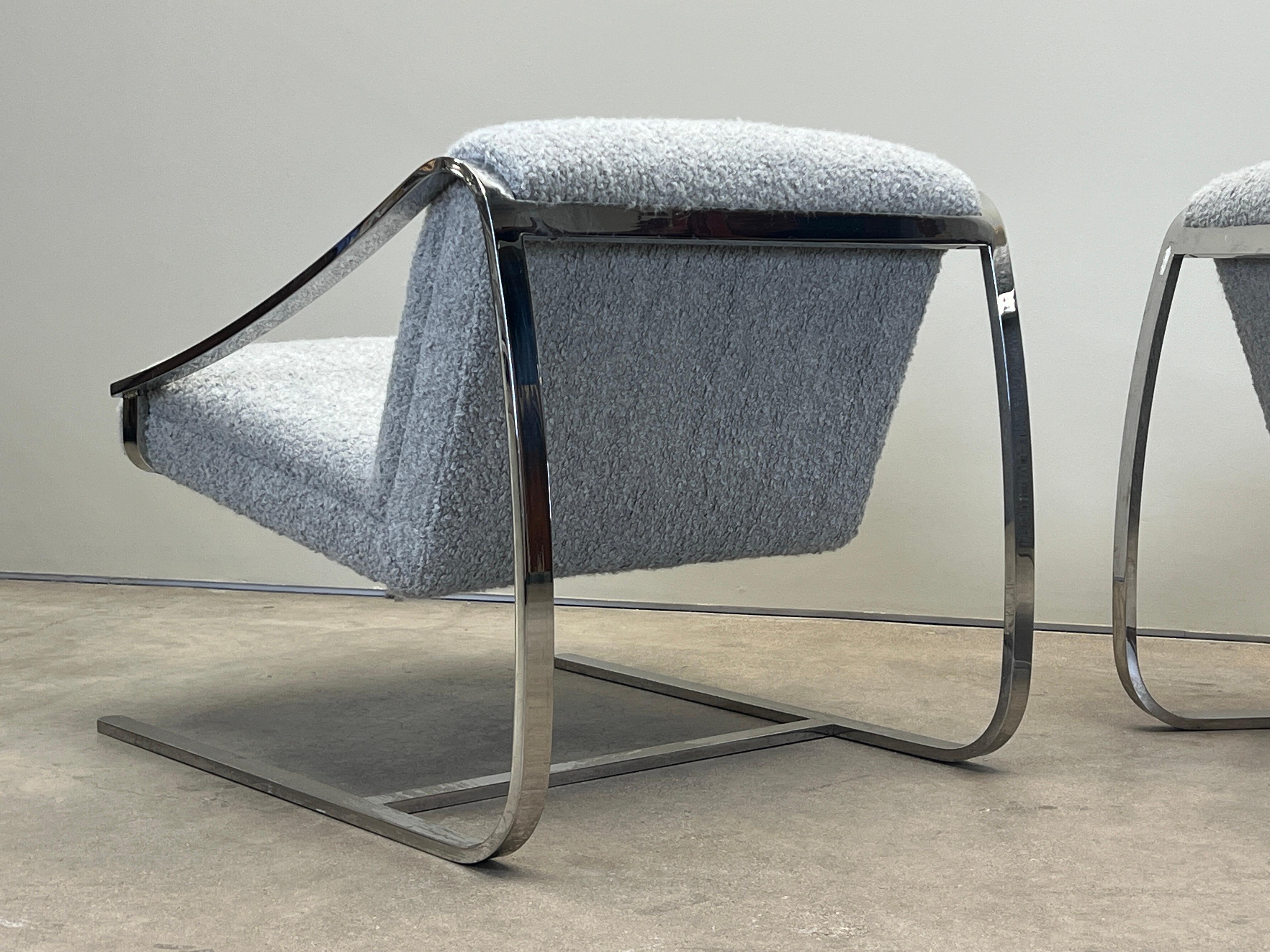 Pair of Plaza Chairs by Charles Gibilterra for Brueton 1