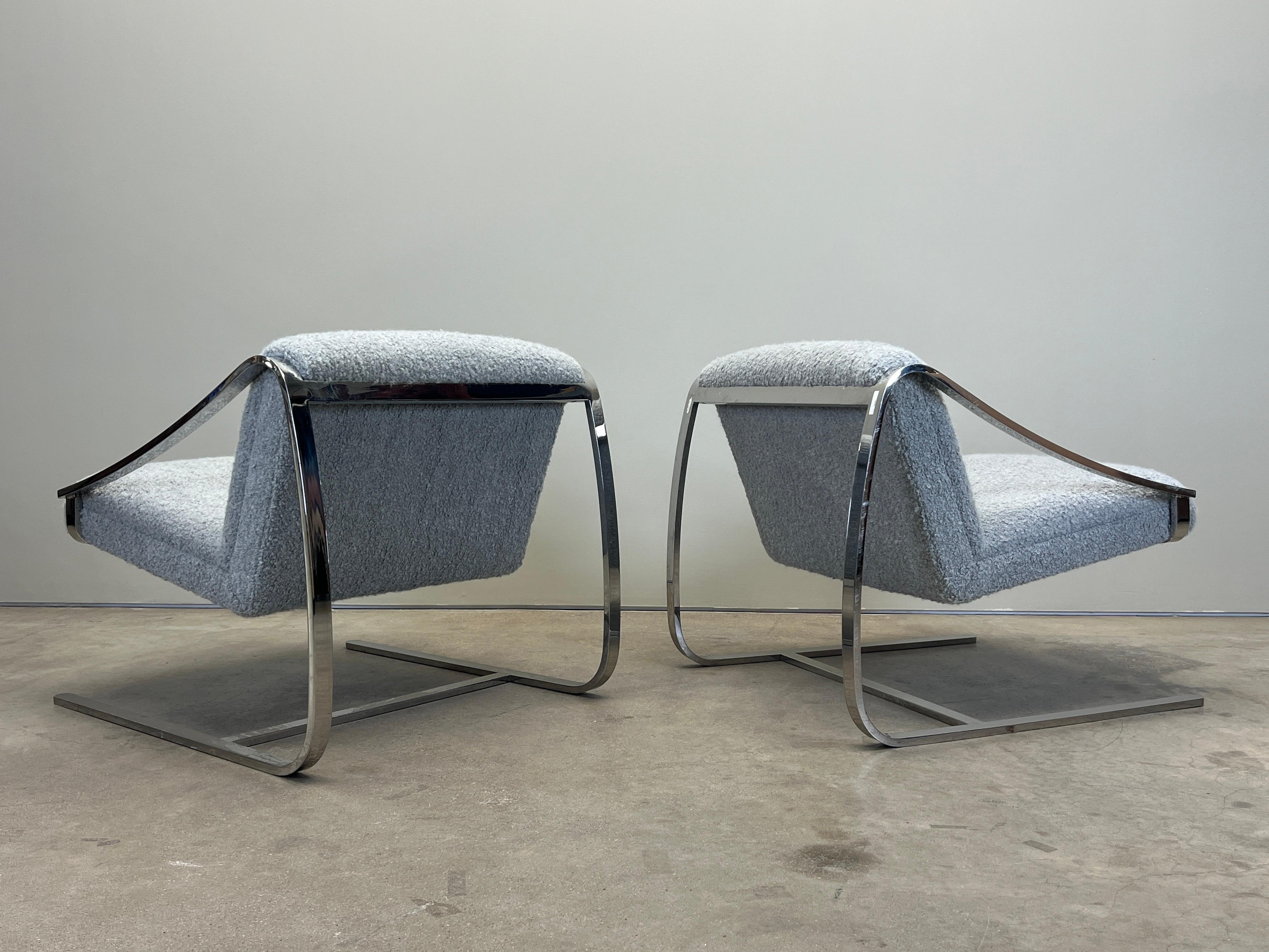 Pair of Plaza Chairs by Charles Gibilterra for Brueton 2