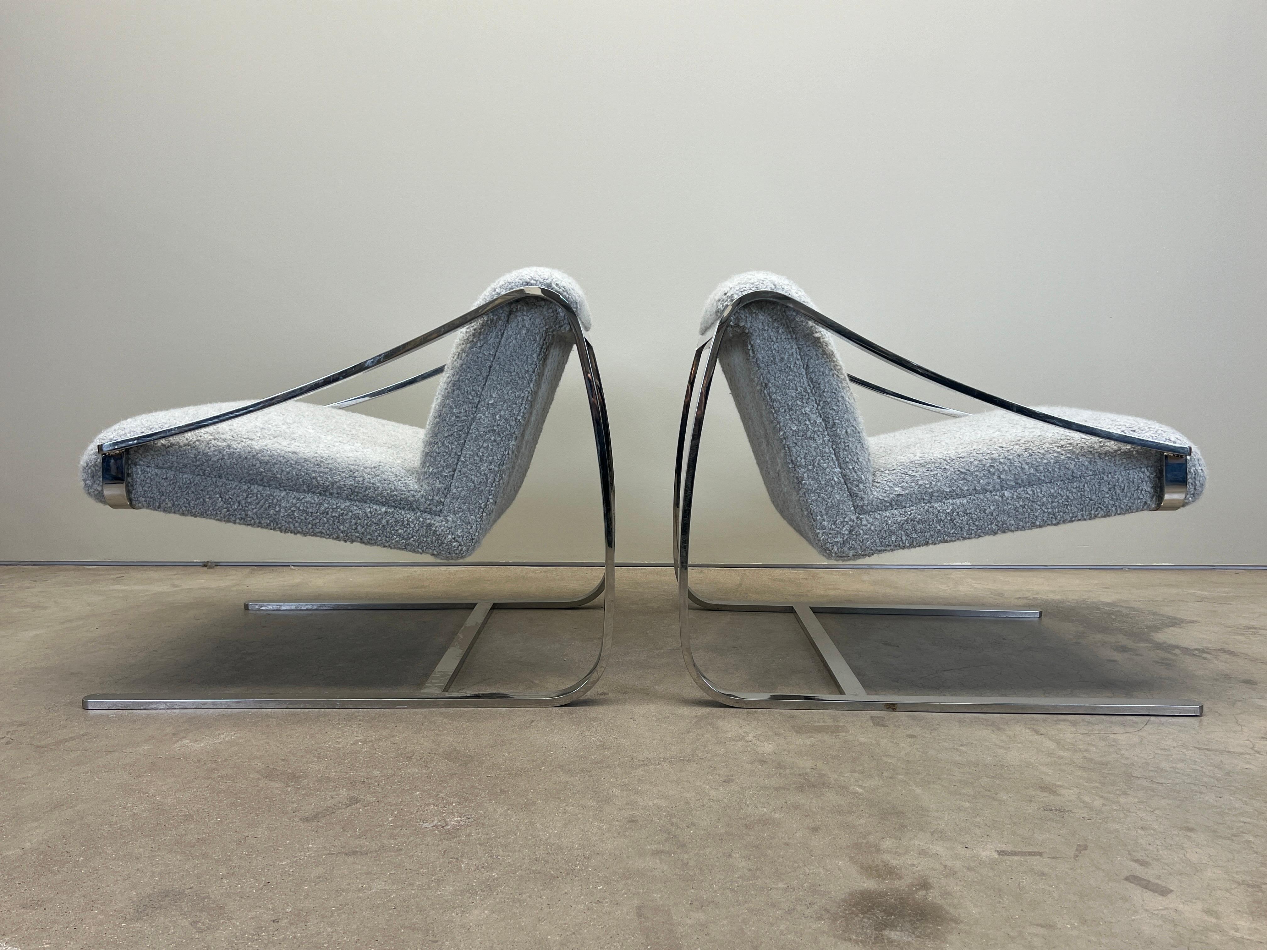 Pair of Plaza Chairs by Charles Gibilterra for Brueton 3