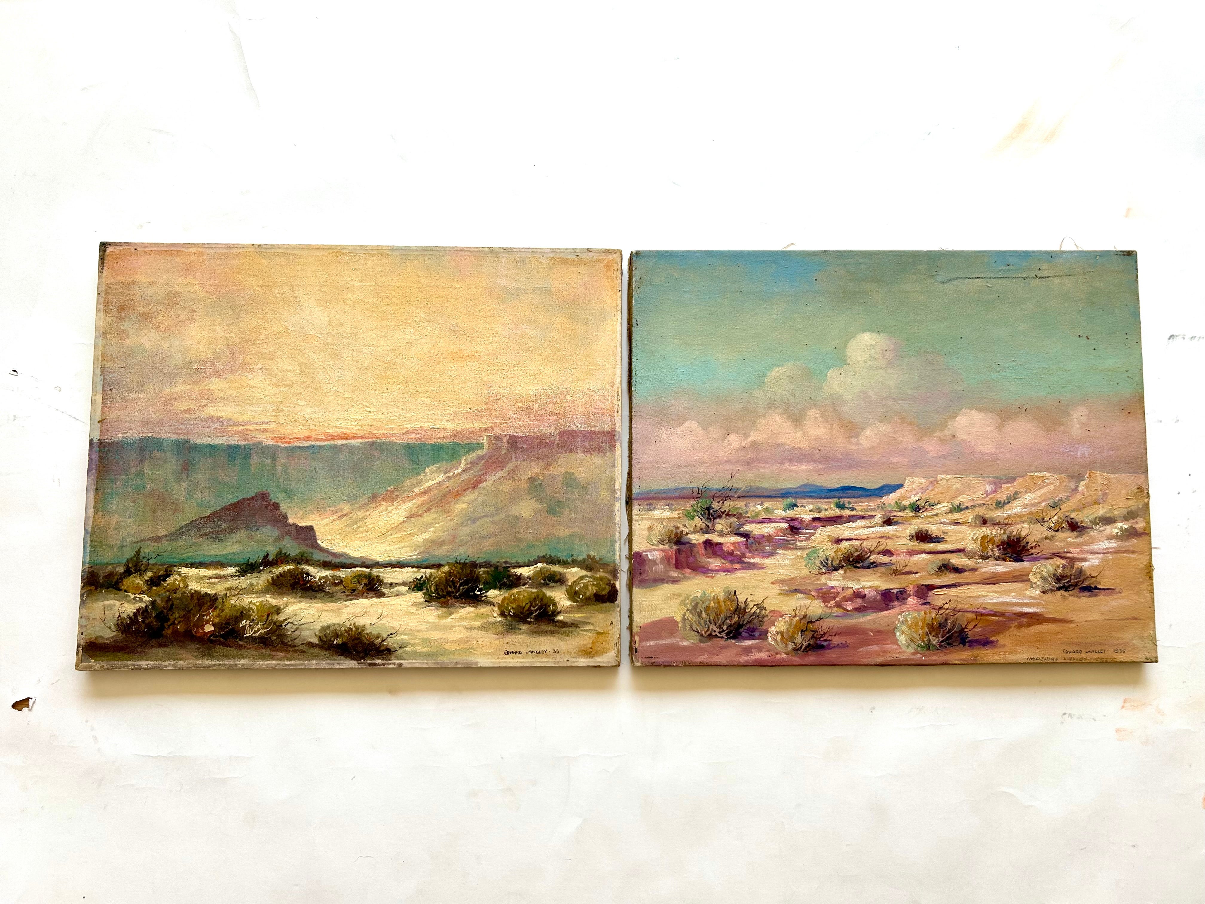 1870 - 1949
Mr. Langley was known for painting California Landscapes.
He had an adventurous and colorful life.
He floated around California working as an art teacher, was a prisoner of war and worked at the Hollywood studios. 
He was a prolific