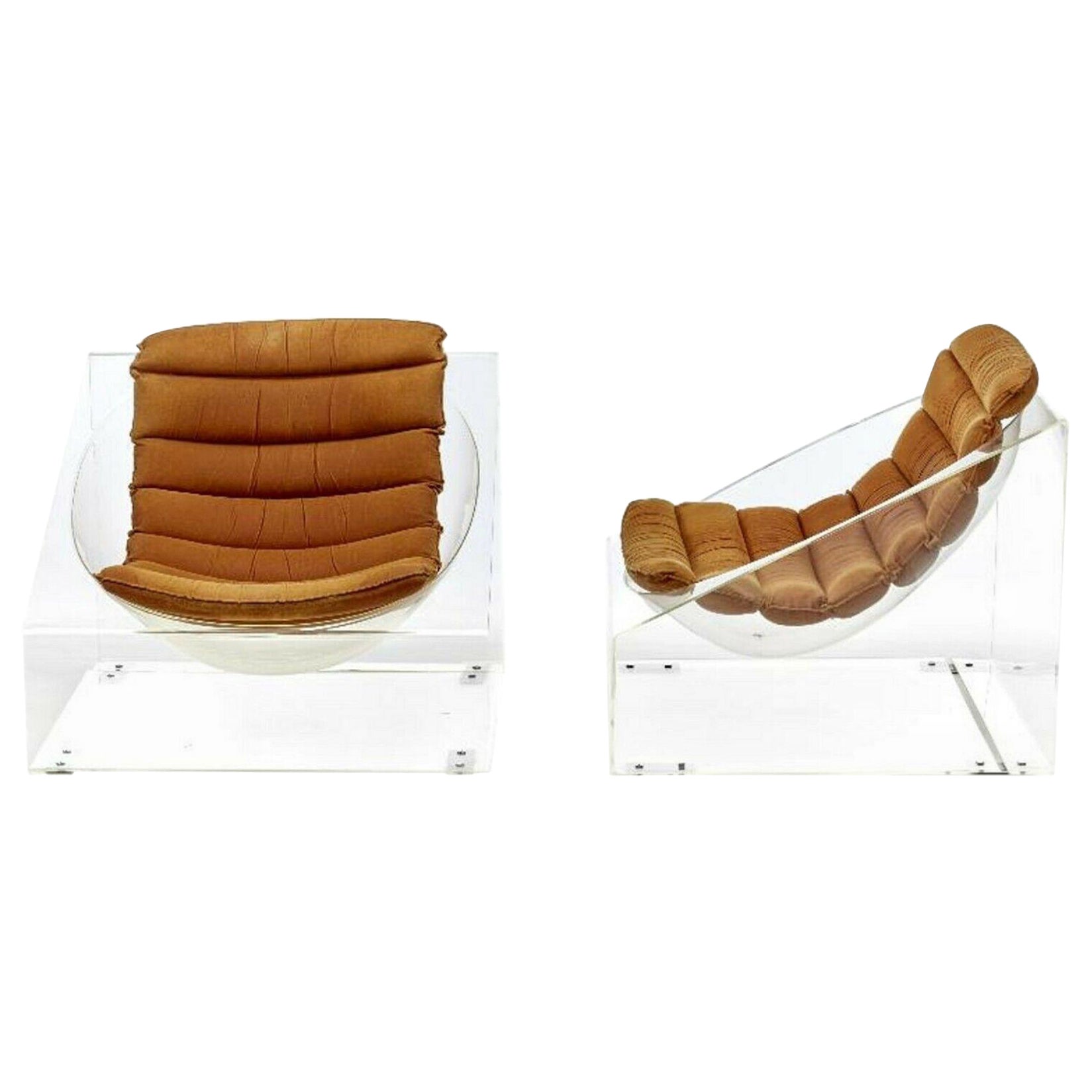Paar Plexiglas-Sessel "Toy Chair"" entworfen Rossi Molinari für TOTEM, 1968
