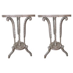 Pair of "Plume" Silver Gilt Tables