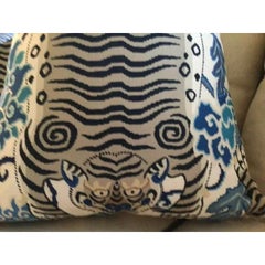 Pair of Plush Down-Filled Tibet Tiger Pillows