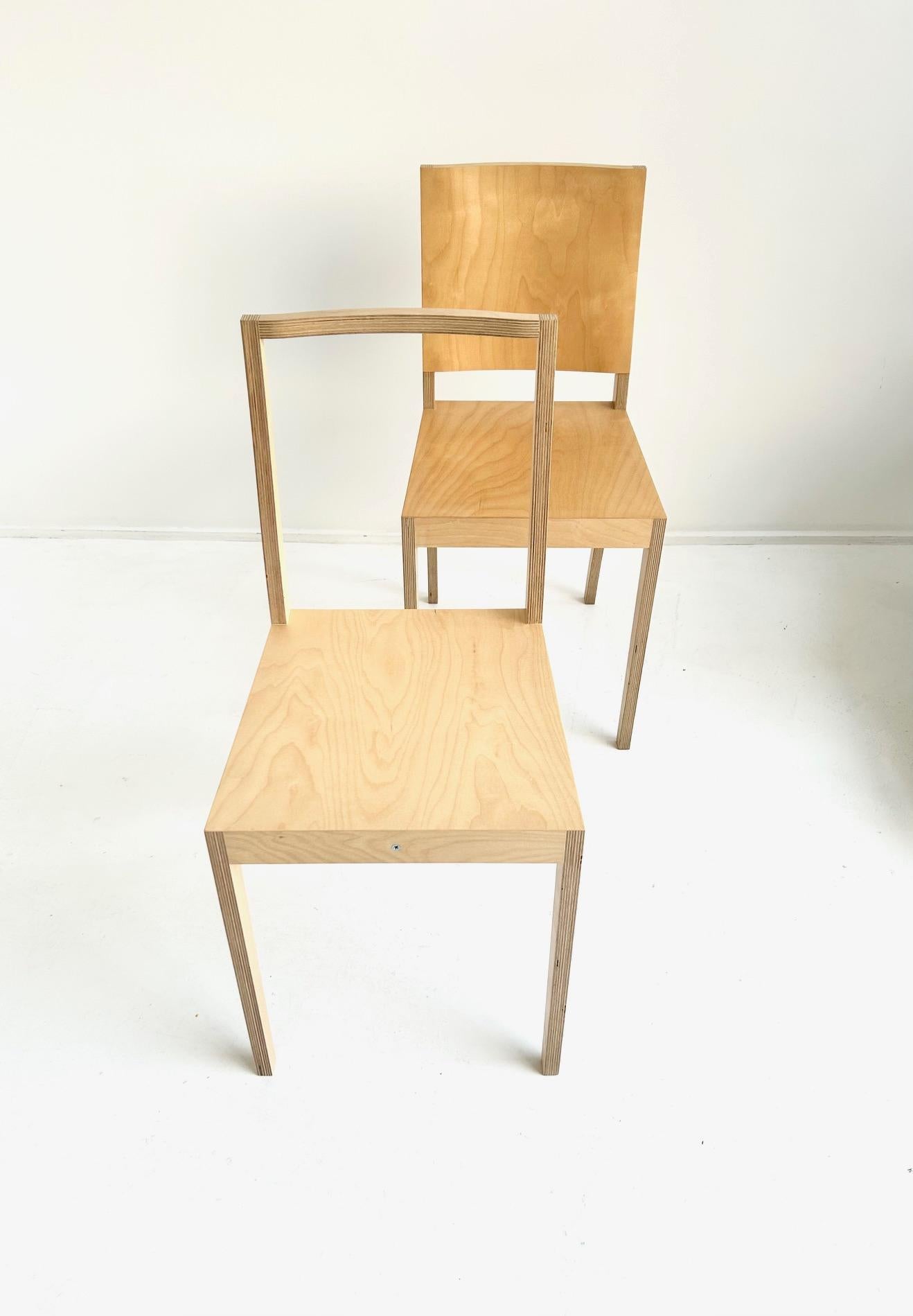 Fin du 20e siècle Paire de chaises en contreplaqué de Jasper Morrison, Vitra 1988 en vente