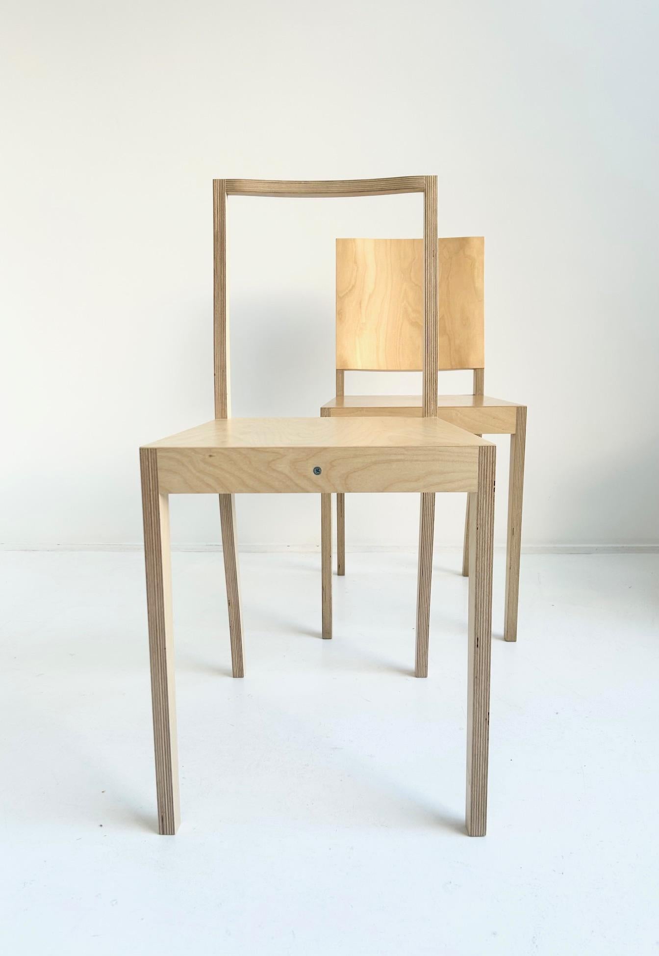 Paar „ Sperrholzstühle“ von Jasper Morrison, Vitra 1988, Paar (Holz) im Angebot