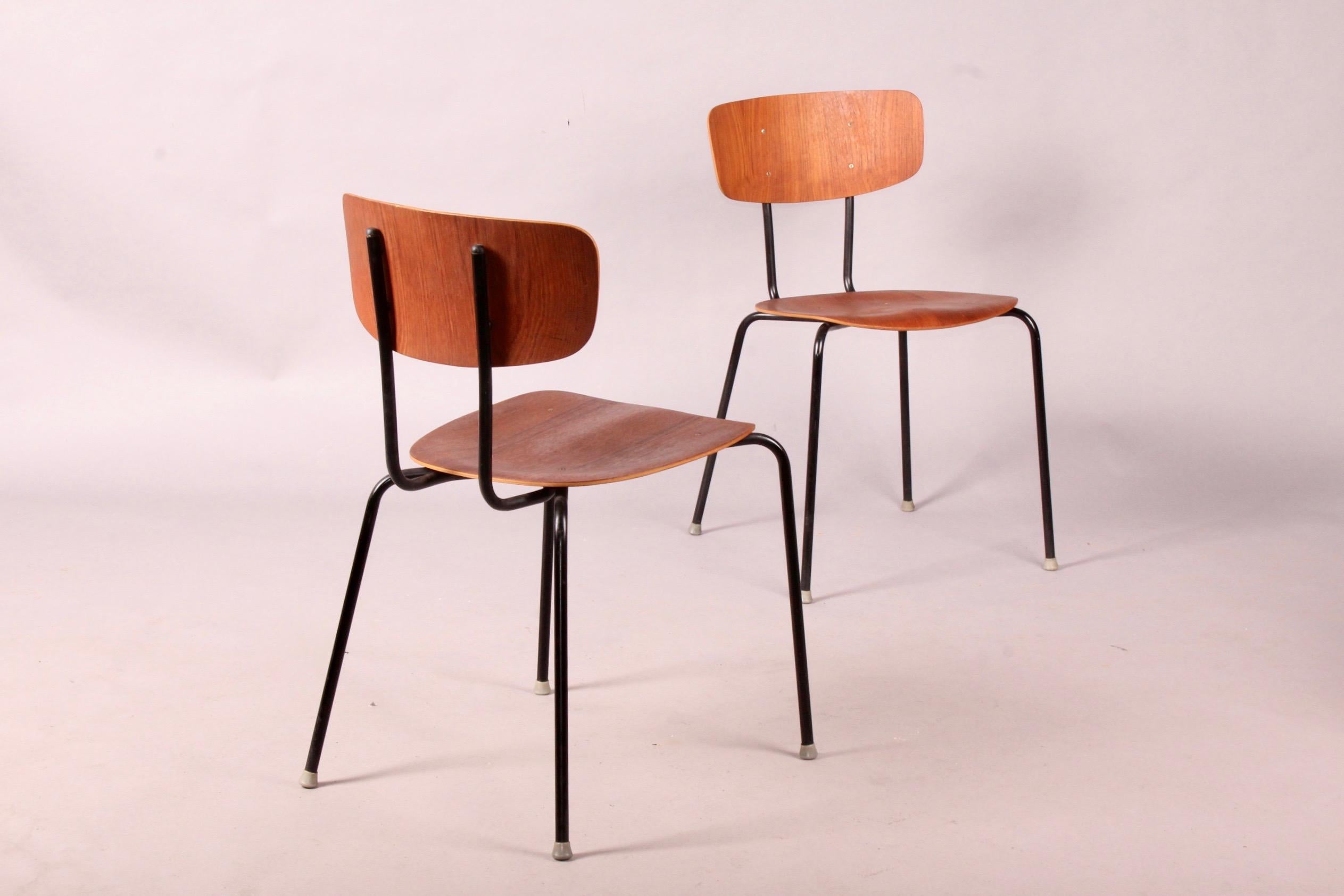 European Pair of Plywood Chairs
