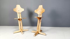 Paire de chaises ergonomiques en contreplaqué de Rybo, 1970