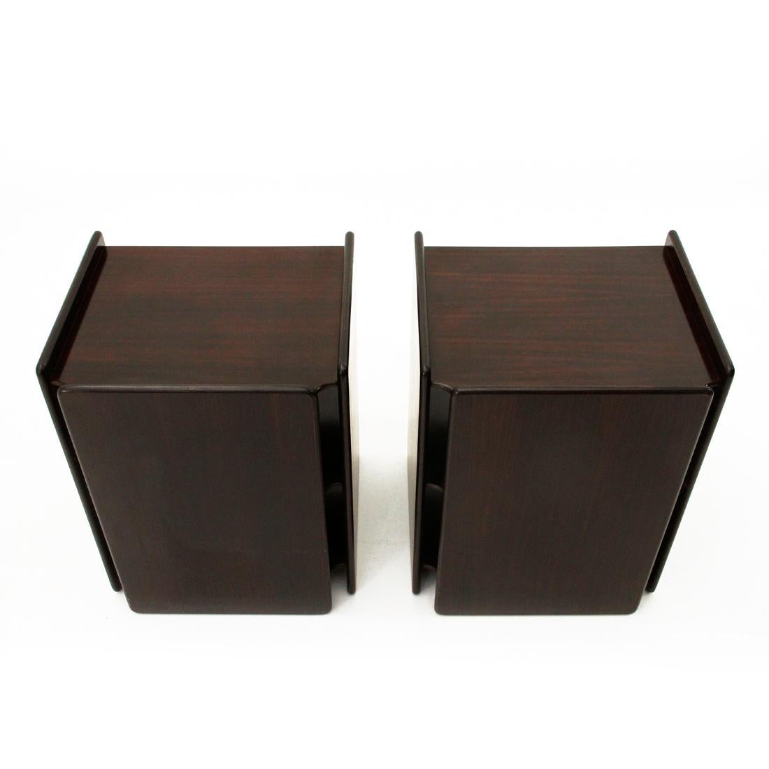 Pair of Plywood Nightstands by Sergio Asti and Sergio Favre for Poltronova, 1960 6