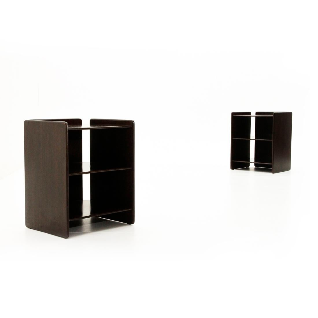 Pair of Plywood Nightstands by Sergio Asti and Sergio Favre for Poltronova, 1960 8