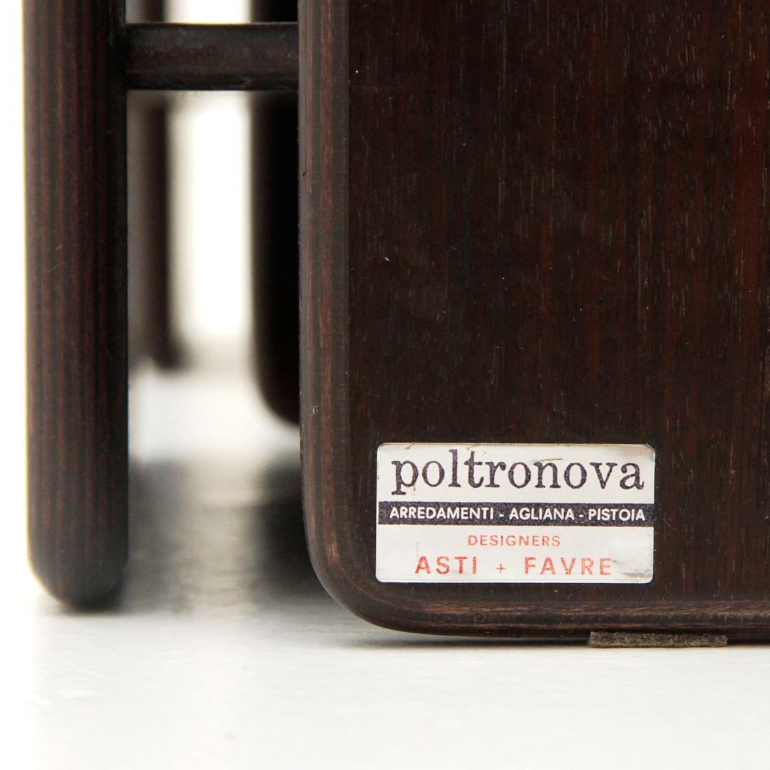 Mid-Century Modern Pair of Plywood Nightstands by Sergio Asti and Sergio Favre for Poltronova, 1960