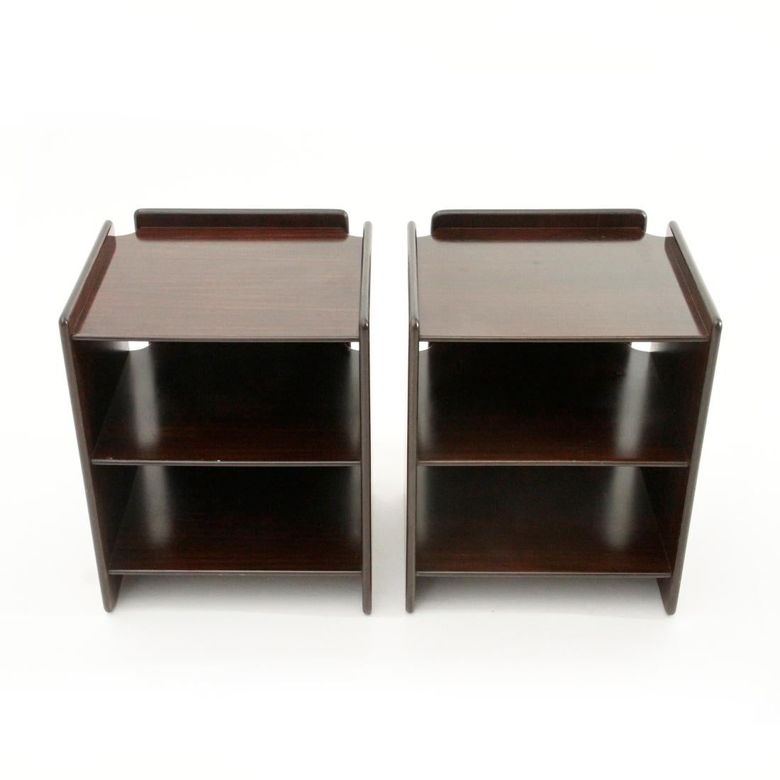 Pair of Plywood Nightstands by Sergio Asti and Sergio Favre for Poltronova, 1960 In Good Condition In Savona, IT
