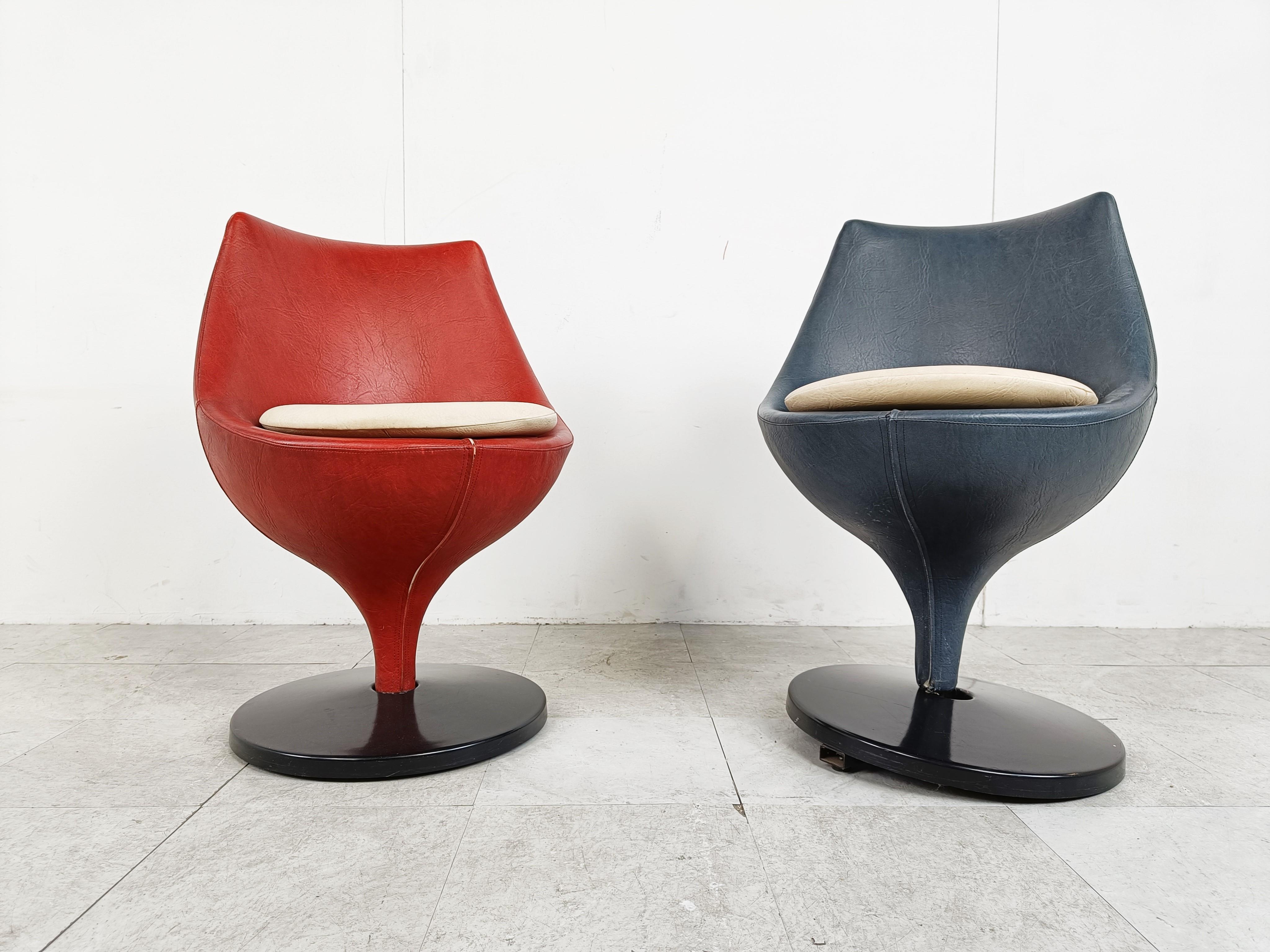 Mid-Century Modern Pair of Polaris Chairs by Pierre Guariche for Meurop, 1960s For Sale