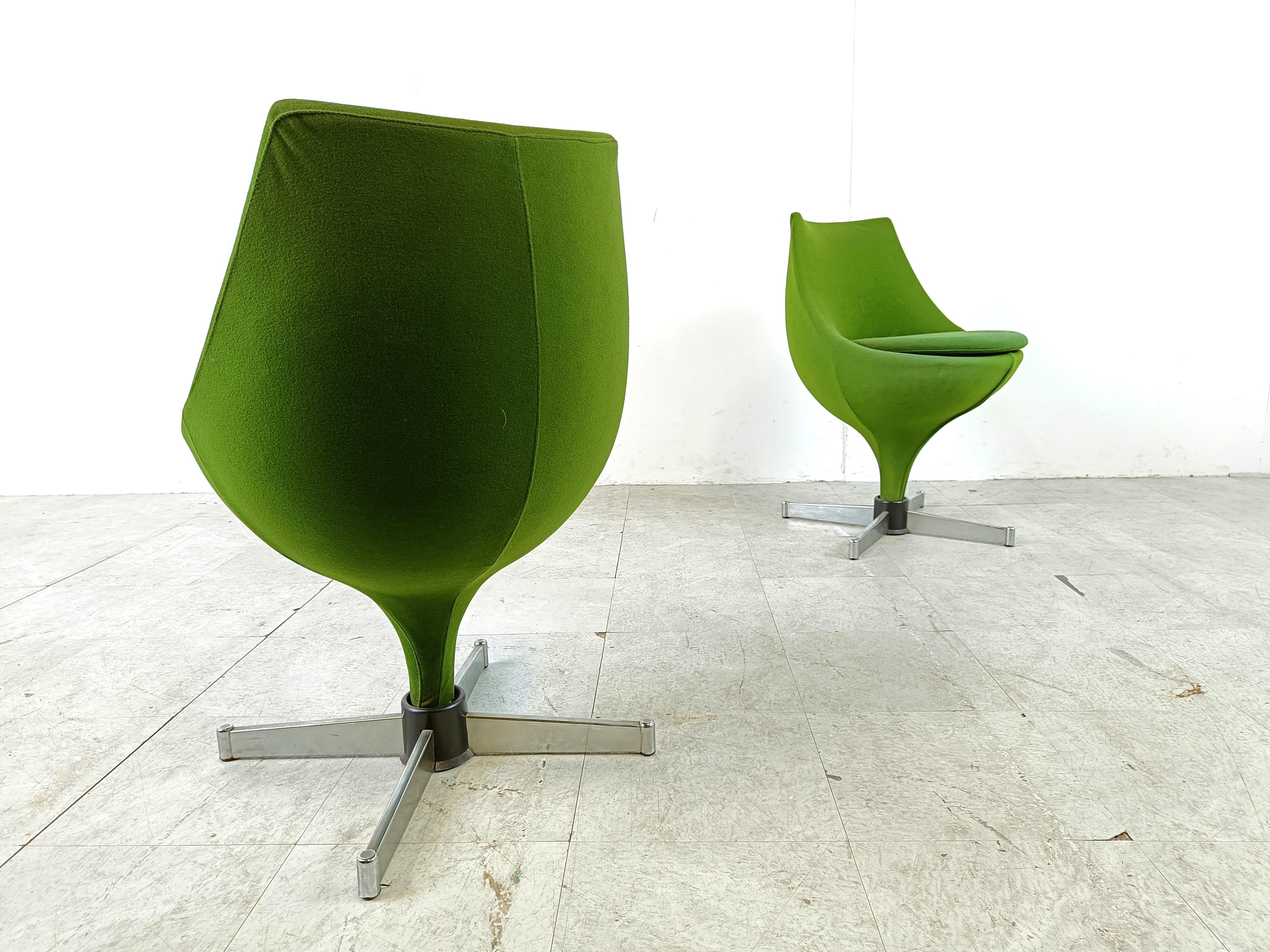 Pair of polaris chairs by Pierre Guariche for Meurop, 1960s 2