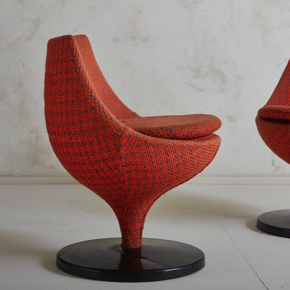 Mid-Century Modern Pair of Polaris Swivel Chairs by Pierre Guariche for Meurop, Belgium 1950s