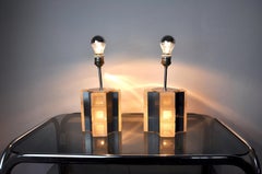 Pair of Italian Cubic Lamps, 1960s