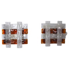 Pair of Poliarte Sconces by Albano Poli 1970 Murano Italy