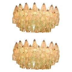 Pair of 'Poliedri' Ceiling Lights